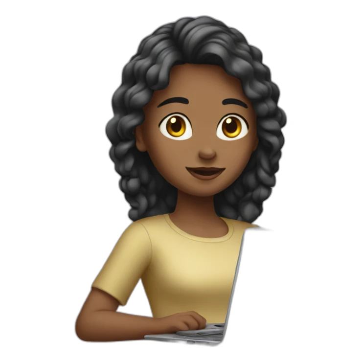 girl with laptop sticker