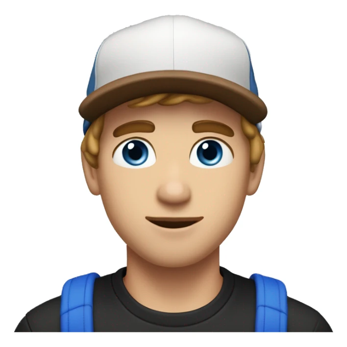 A guy about 6,4 in height. Wearing a black balanciaga cap. He has mid length brown golden hair. Big blue eyes and he also has big lips. He looks similar to chance crawford the actor. I would like him gardening or holding something garden related  sticker