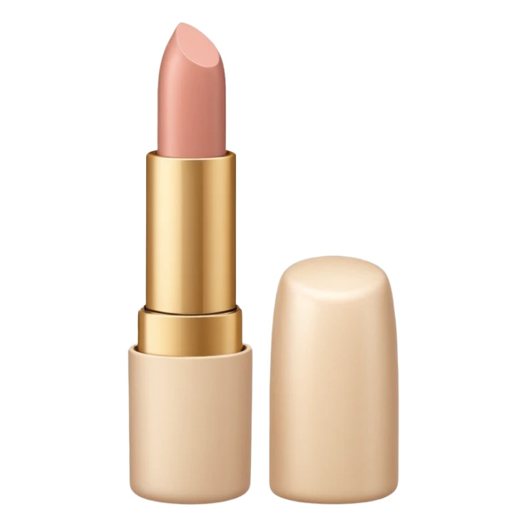A soft nude lipstick in a minimalist beige shell. sticker