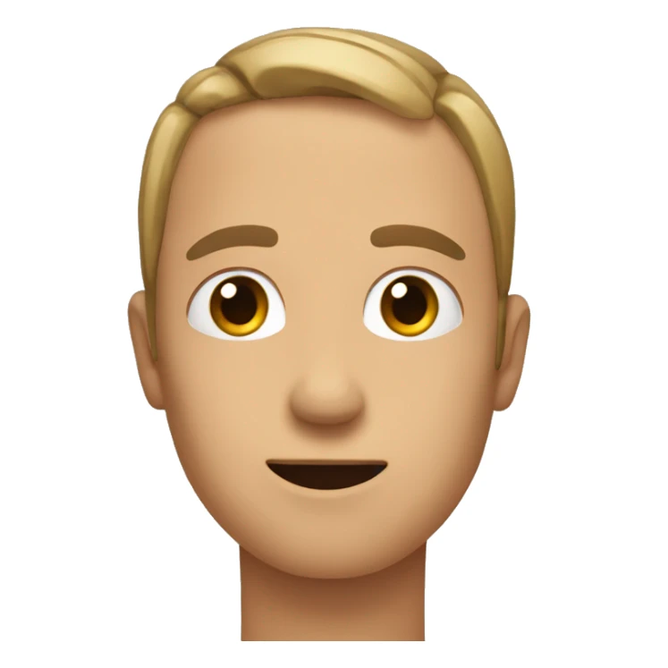 Straight face with arm diagonally up in the air sticker