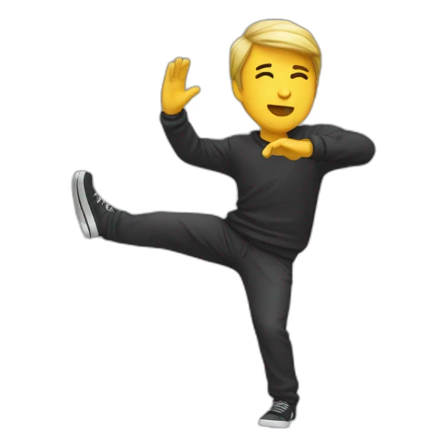 Une personne qui fait un dab sticker