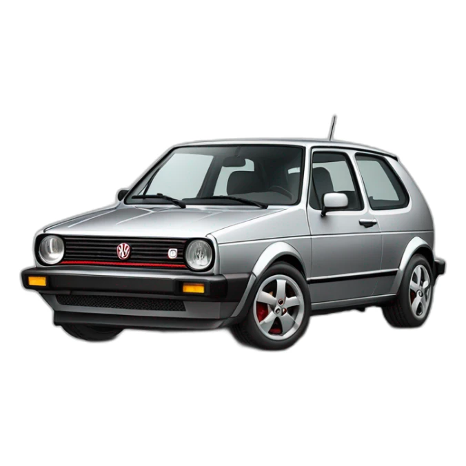 Light silver Volkwagen Golf GTI 5 sticker