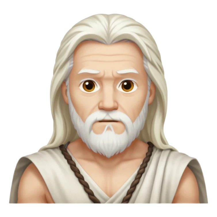 Odin with long white hair, long white loincloth sticker