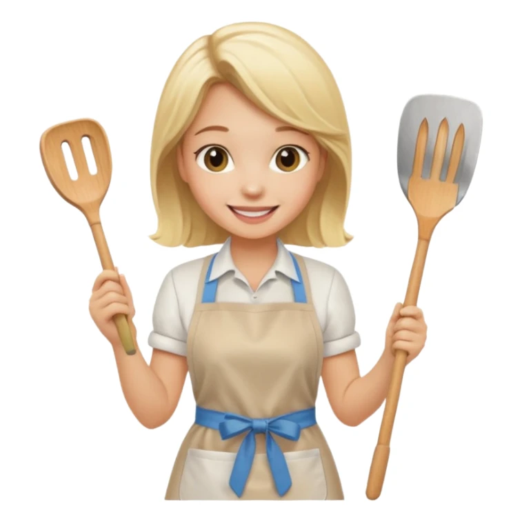 Blonde girl, cooking , cleaning  sticker