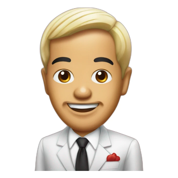 president jokowi as mixue ice cream logo sticker