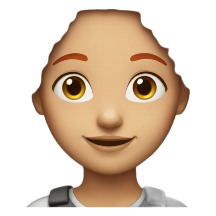 Girl red hair smile sticker