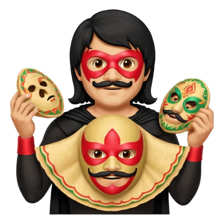 Create a Nacho Libre emoji for a teams chat but make it more original style to the movie sticker