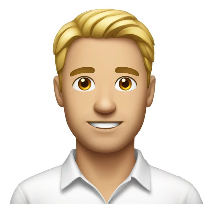 male portrait in white shirt sticker