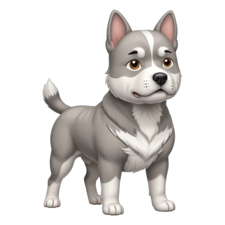 american staff dog grey & white sticker