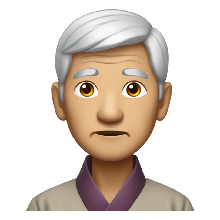 Old Chinese man Photo realistic  sticker