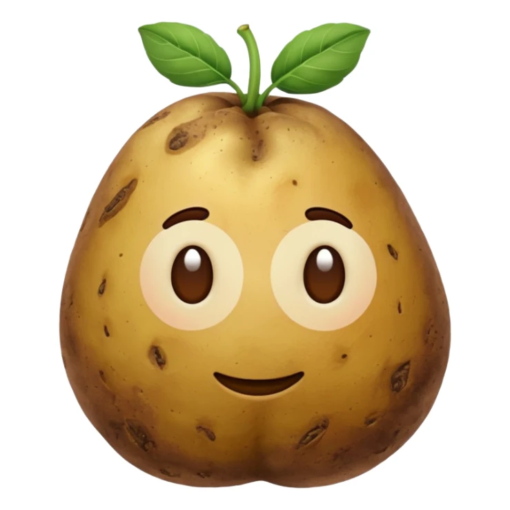 realistic potato, without face sticker