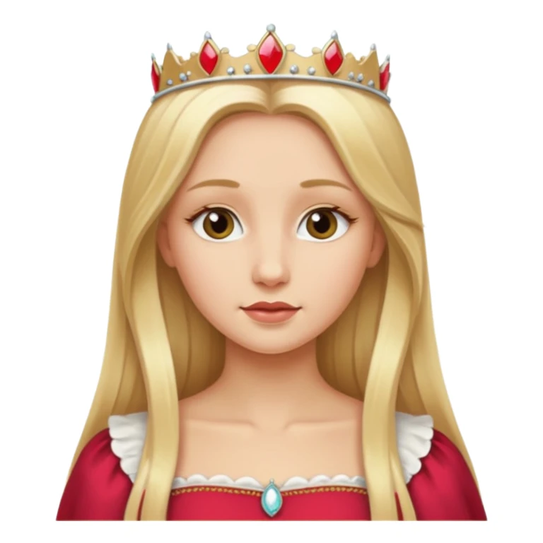 polish princess long blind hair sticker