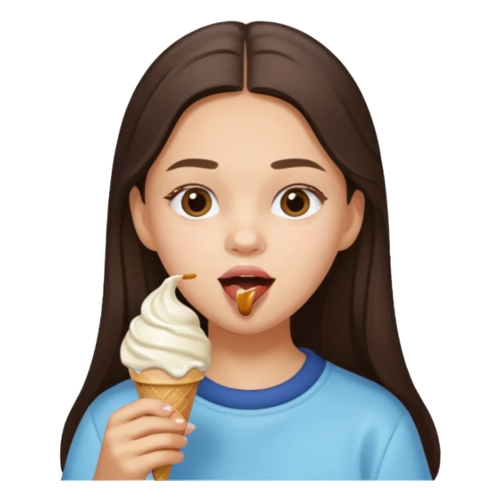 Olivia Rodrigo eating ice cream ￼ sticker