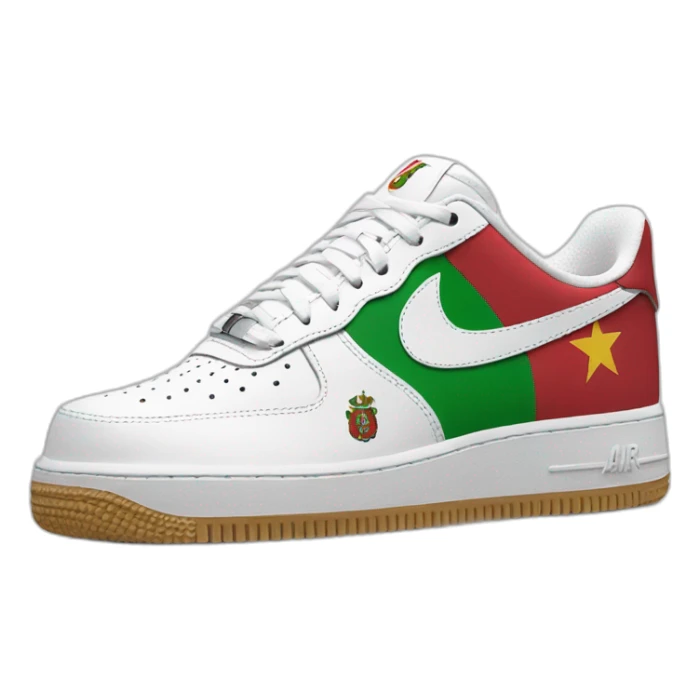 nike air force 1 with portugal flag sticker