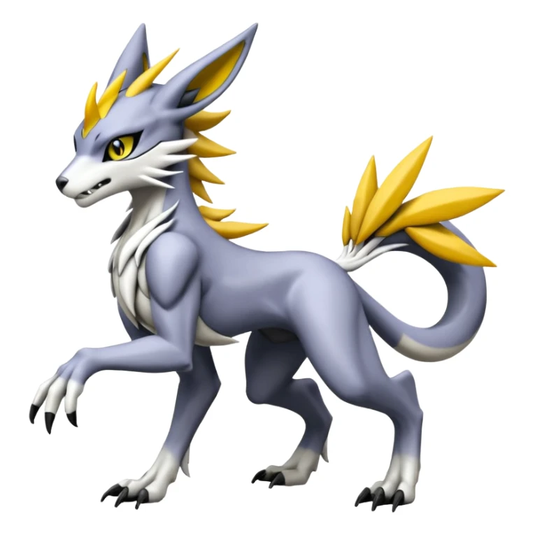 Meloetta-Wargreymon-Renamon-Sergal-Pokémon-Digimon-Fakémon-fusion-hybrid-creature sticker