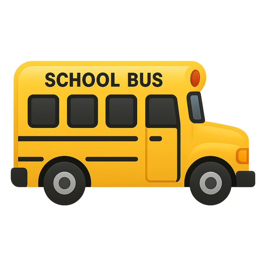 yellow school bus emoji sticker