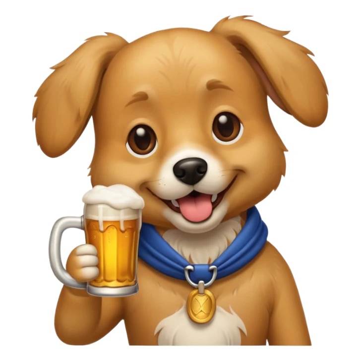 Ein Hund der talahon ist und Bier trinkt sticker