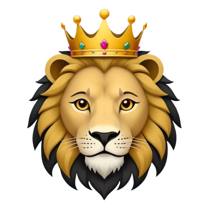king lion head svg, flat colors, black and white sticker