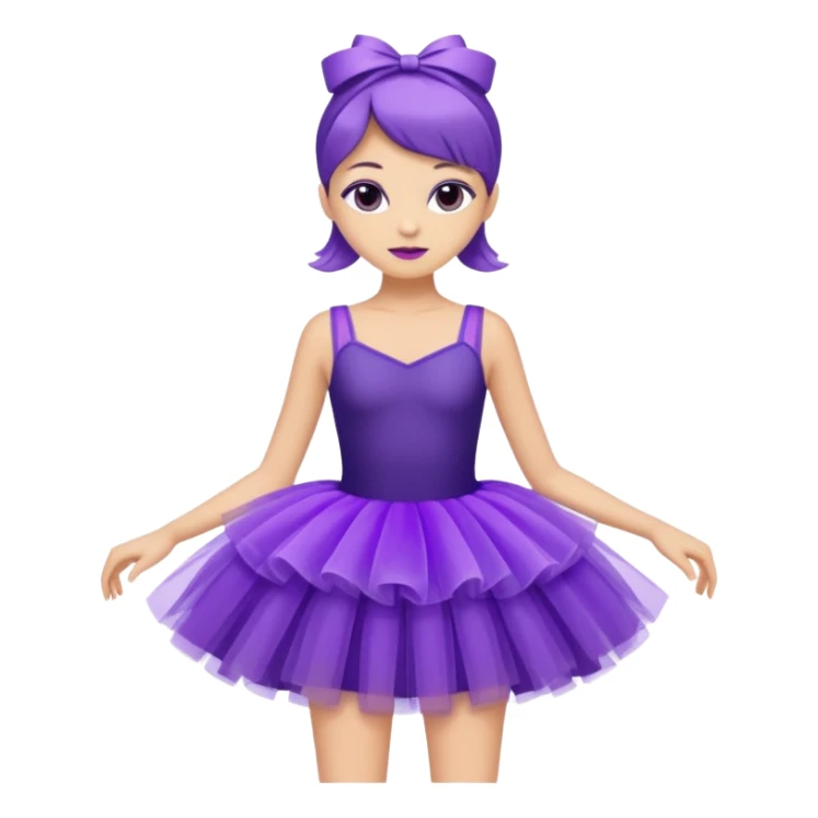 purple tutu dress fashion sticker