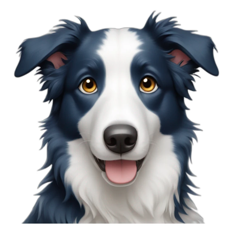 Blue and white border collie sticker