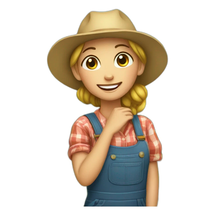 Farmer girl sticker