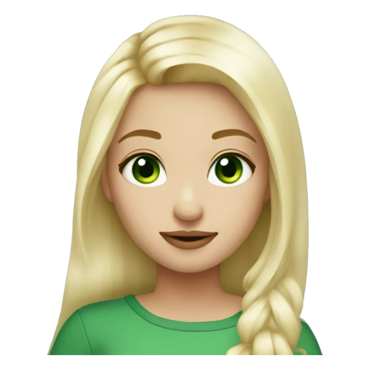 Ästhetik Girl blond Hair green eye  sticker