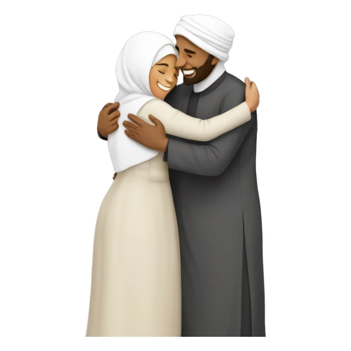 Couple muslim love hugg  sticker