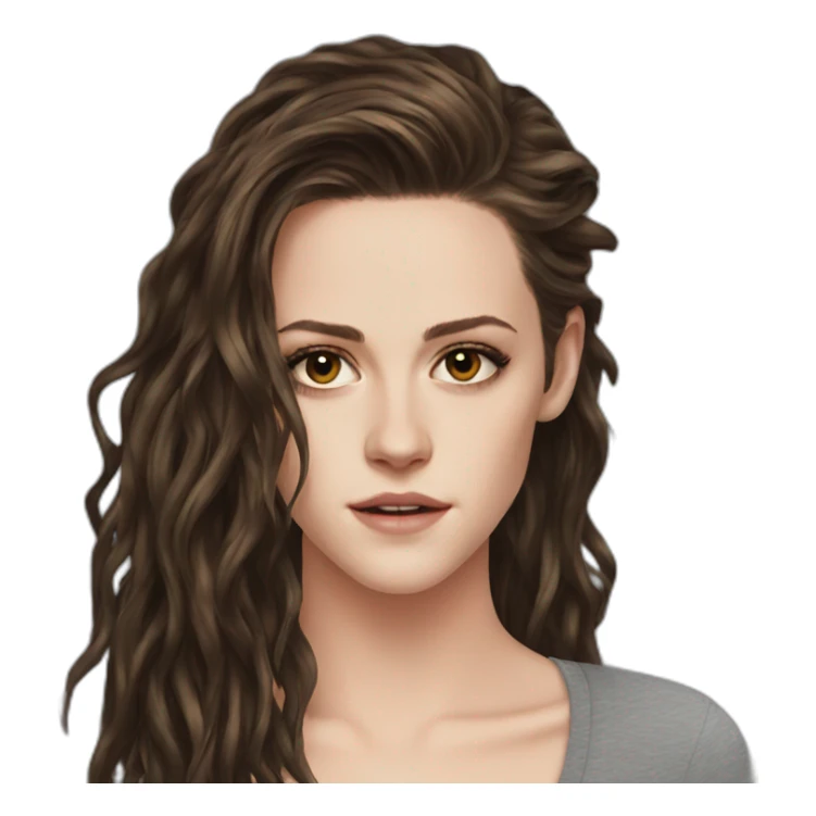 Kristen stewart long hair sticker