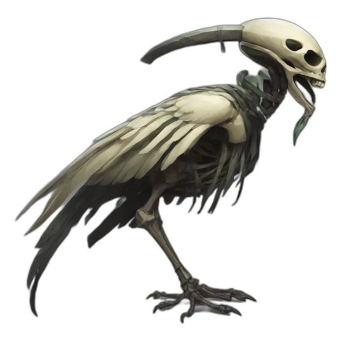 Eldritch Egyptian Bird Skeleton God of infinite darkness sticker