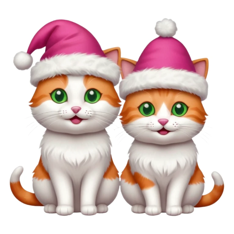 3 happy christmas cats sticker