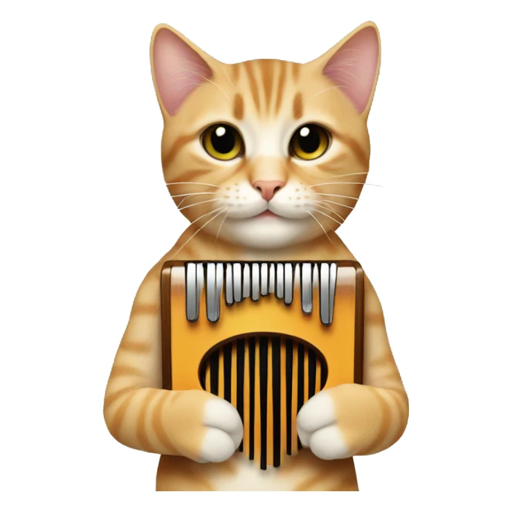 cat on kalimba on kalimba on cat sticker