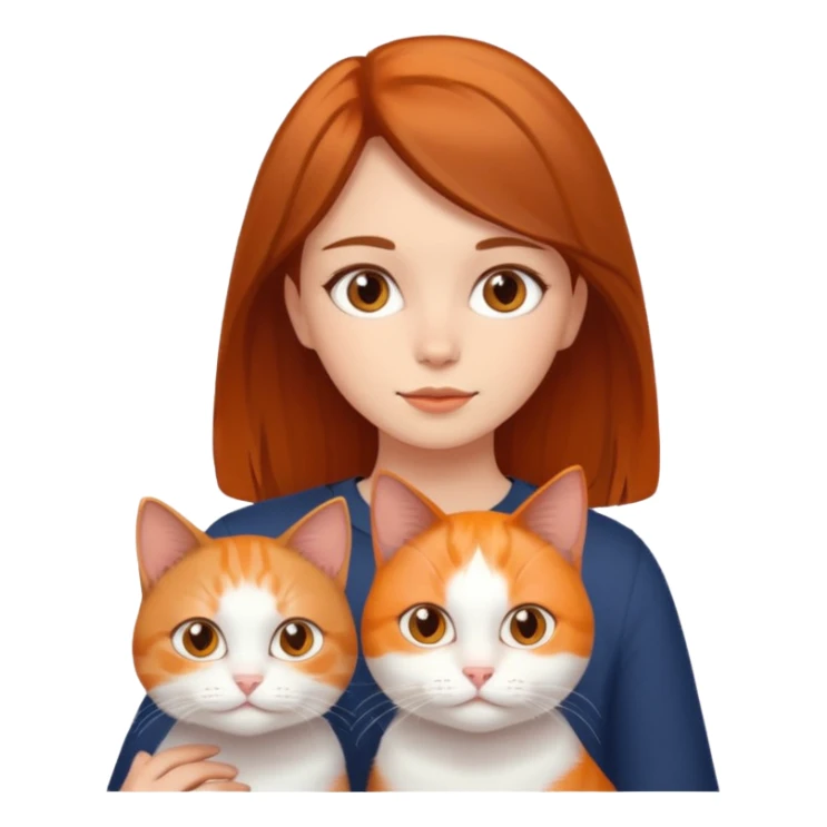 Two stink brainless girls with white and orange cat sticker