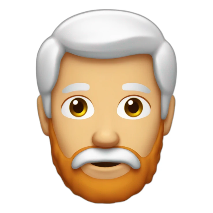 a ginger old women with a beard ginger man sticker