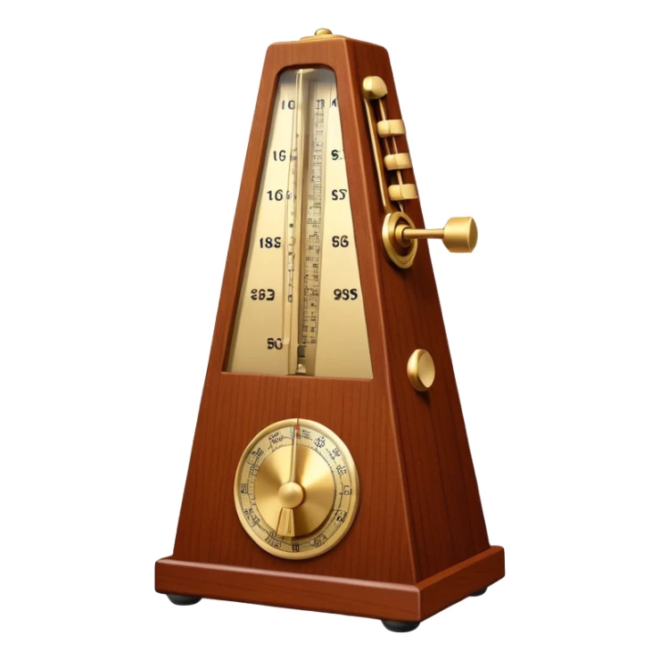 classic wooden metronome with swinging arm sticker