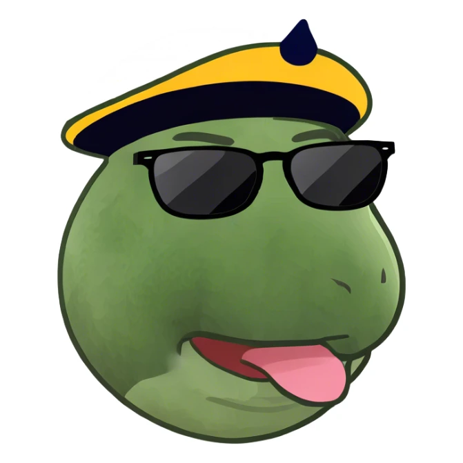 Yellow emoji with tongue out sticker