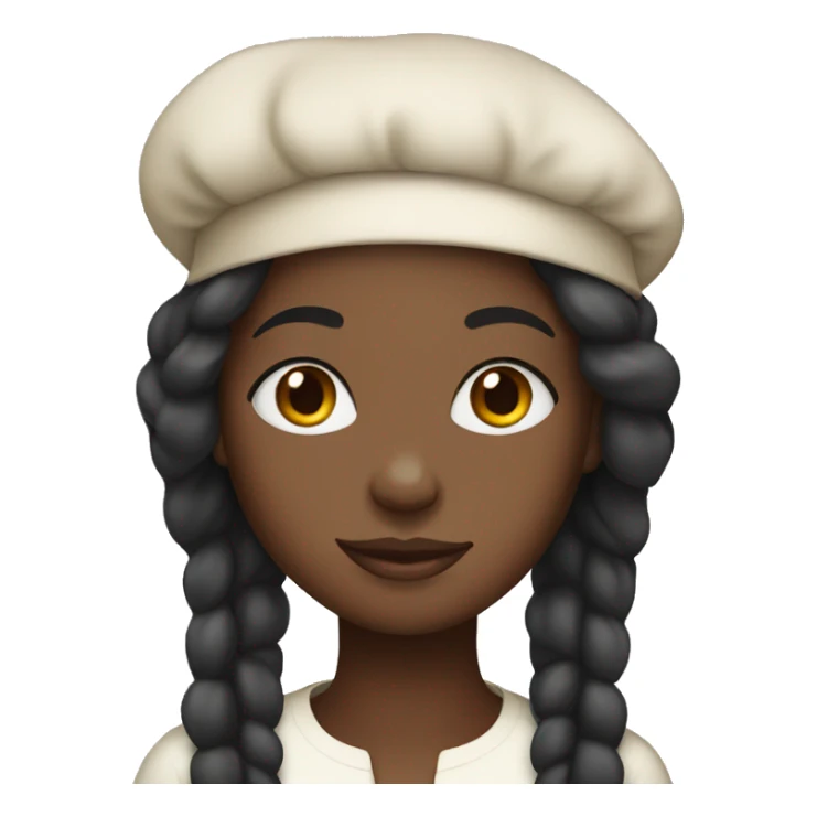 black girl with a bonnet on sticker