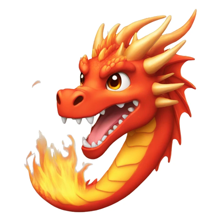 fire dragon glossy anime who is playful sticker