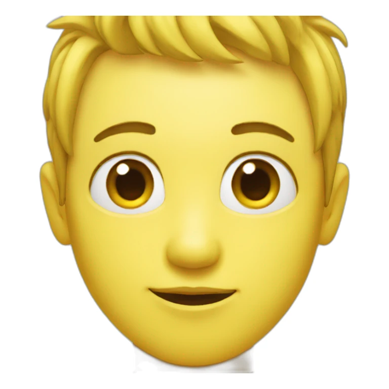 face with fomad hair and yellow skin sticker