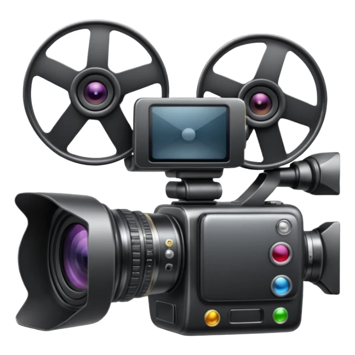 Video camera with elements 1-2 of others emoji sticker