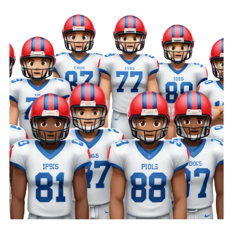 football players stand side by side for a team photo sticker