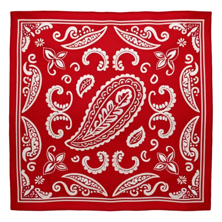 Red paisley bandana, bandana sticker