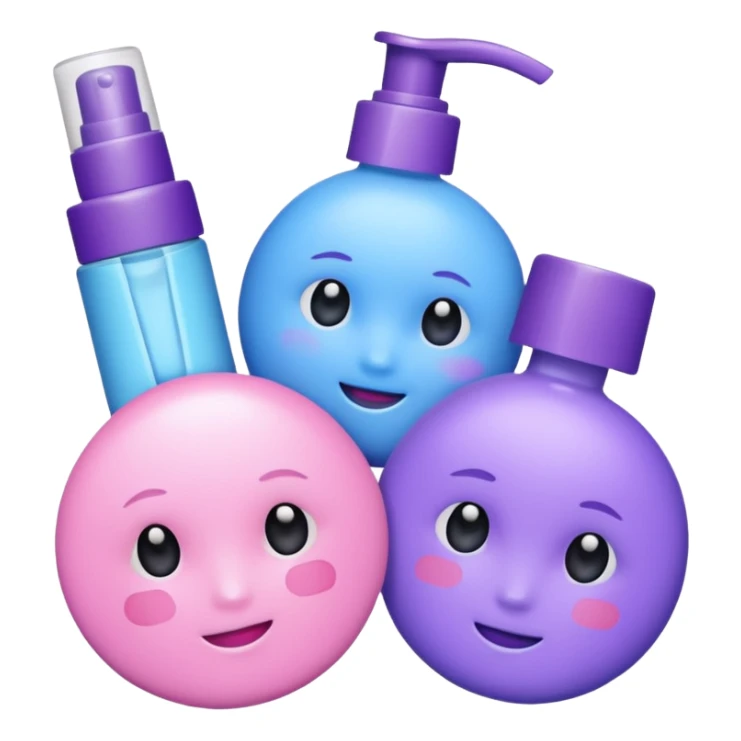 aesthetic skincare products asmr pink blue purple sticker