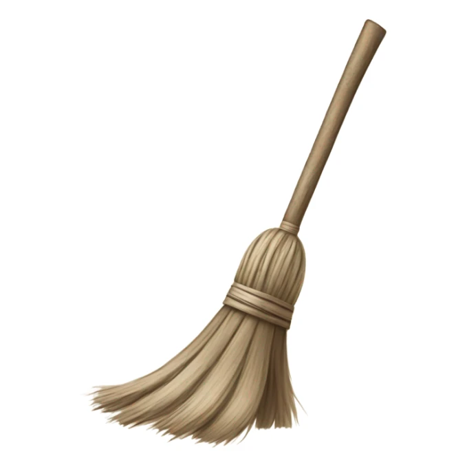 Traditional Indian broom sketch sticker