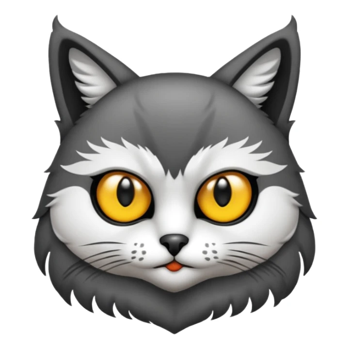 crea un gato con alas de búho sticker