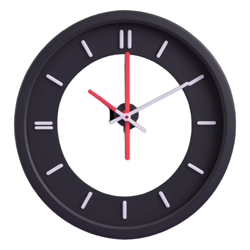 A clock with its hands spinning fast, showing the rapid passage of time. sticker