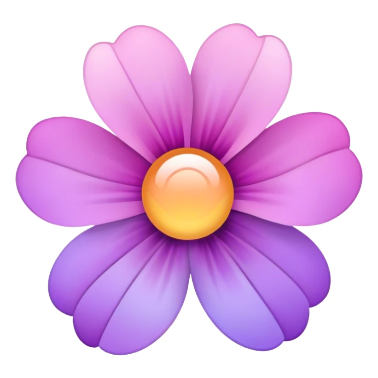 Light pink pastel purple gradients flower sticker