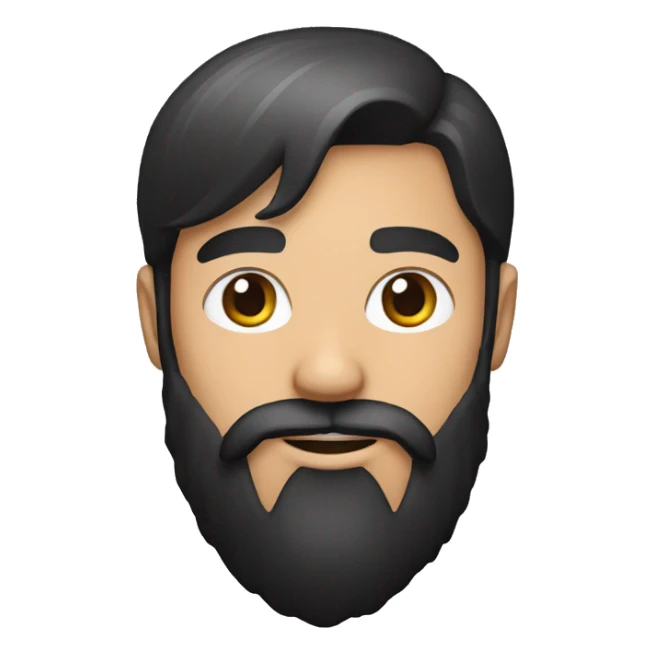 basti ui make hair black and add beard sticker