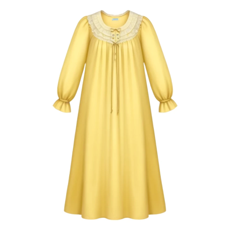 victorian nightgown long sleeve yellow sticker