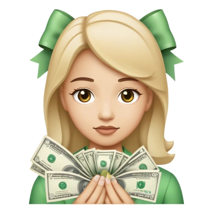 Money bow sticker