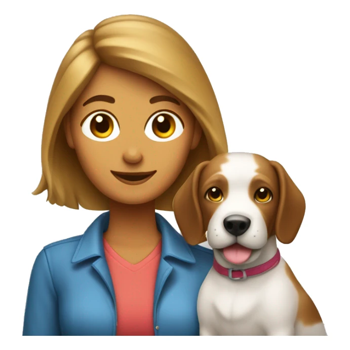 mulher branca de cabelos castanhos como pet sitter sticker